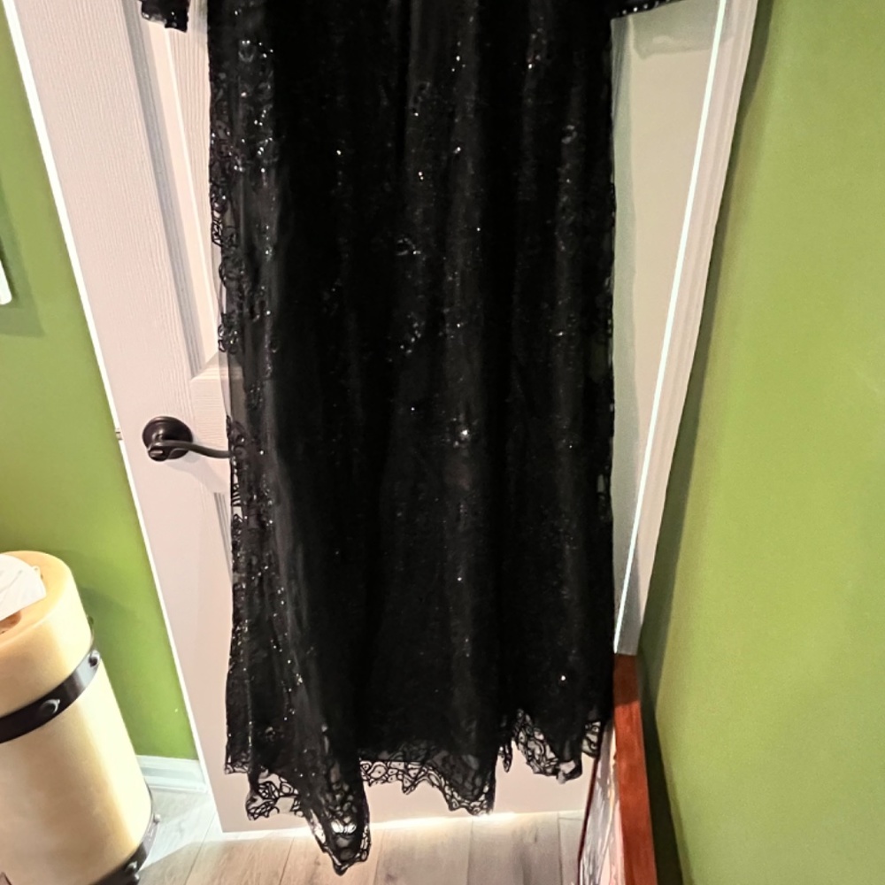New- Designer Custom Black Gown With Swarovski Cr… - image 2
